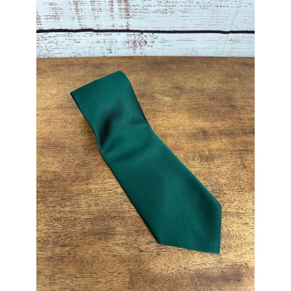 Men's Vintage 60's 70's Beau Brummel Solid Green Retro Tie 55" X 3.5" - Picture 1 of 3